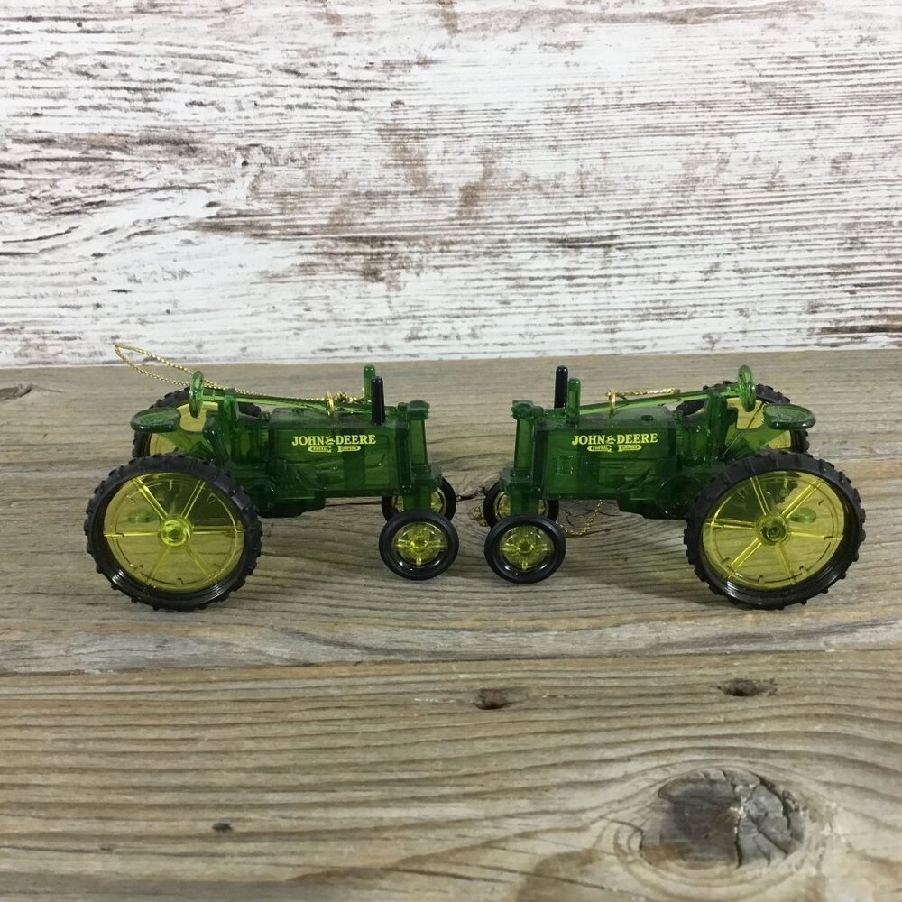 Set of 2 John Deere Tractor Christmas Ornaments 0197 General Purpose
